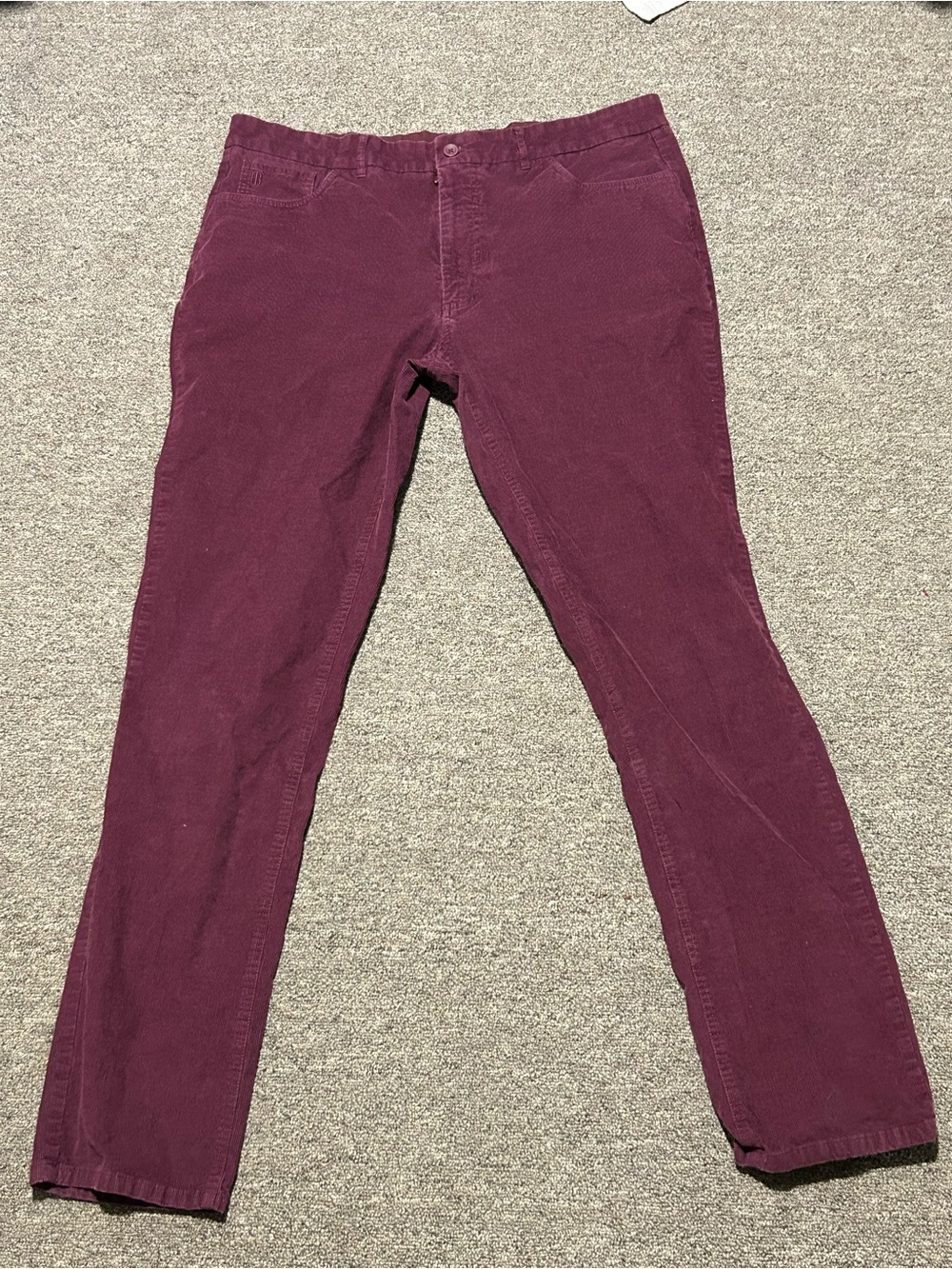 Holderness & Bourne Pants 38x32 Red Corduroy  Golf Stretch Tailored Fit